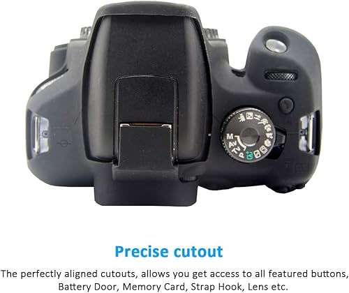 Miniatura 5 de Easy Hood Funda para Canon EOS Rebel T6 T7, antiarañazos, silicona suave, protector de piel para cámara réflex digital Canon EOS 1500D Rebel T7EOS