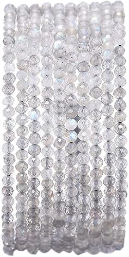 Miniatura 78 de Cuentas redondas de piedras naturales semipreciosas facetas de fluorita para hacer joyas 2-2.5mm 38cm