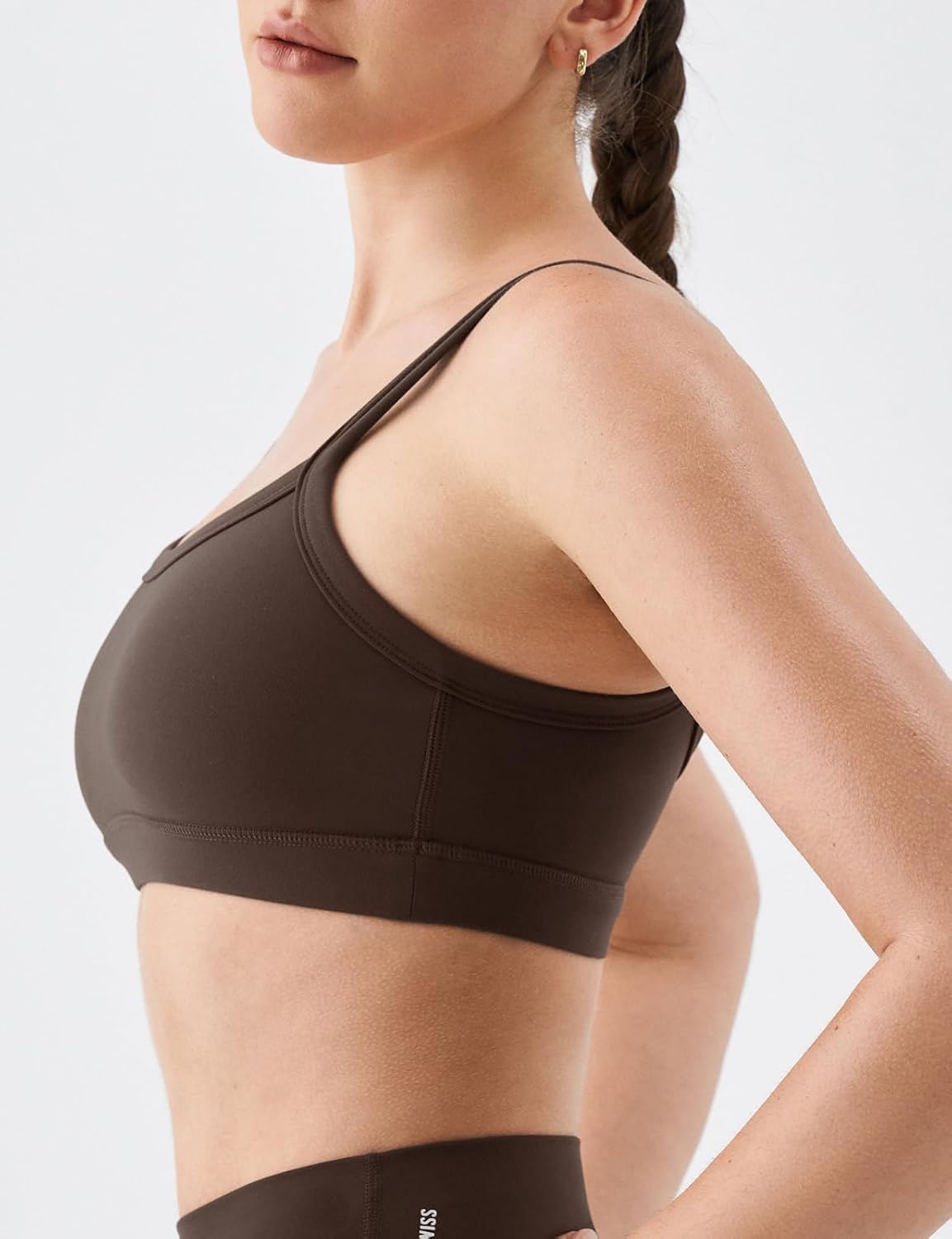 K-Swiss Sports Bras for Women Adjustable - Thin Straps Light Impact Strappy Wireless Padded Yoga Workout Gym Tops