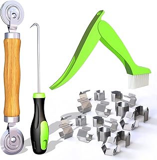 Sponsored Ad - King&Charles Screen Repair Kit, 23pcs Screen Roller Tool& Screen Clips, with Window Groove Cleaning Brush a...