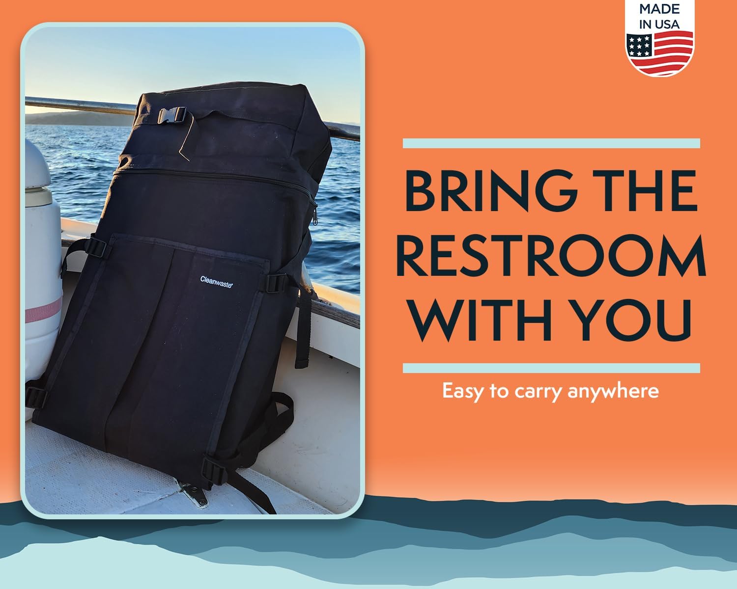 Cleanwaste GO Anywhere Toilet Storage Back Pack