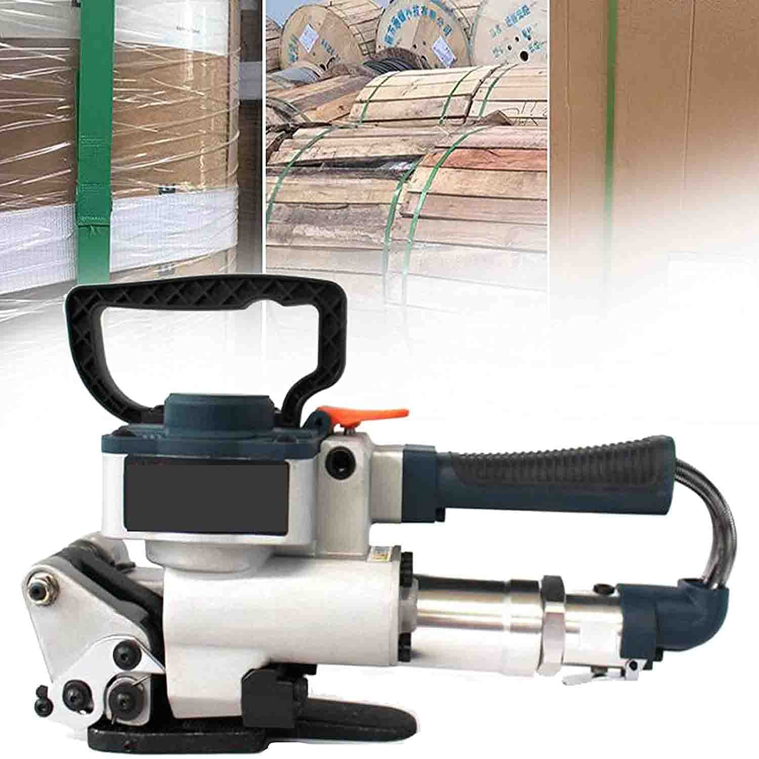 Aserzenith 1 Pneumatic Strapping Tool,Hand Held Strapping Machine,3500N Max Tension,Heating Strapping Machine,For Industrial Packaging