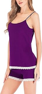 ملابس نوم بيجامة شورت - قطن - لون موف- نساء