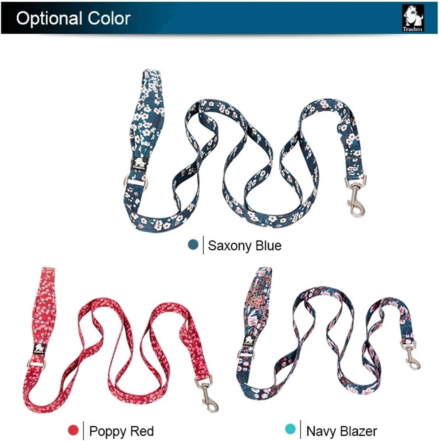 Floral Pet Leash Padded, Handle Extra Traffic Control Dog and Cat and Easy to Use Travel TLL3112(Camouflage Purple,Small)