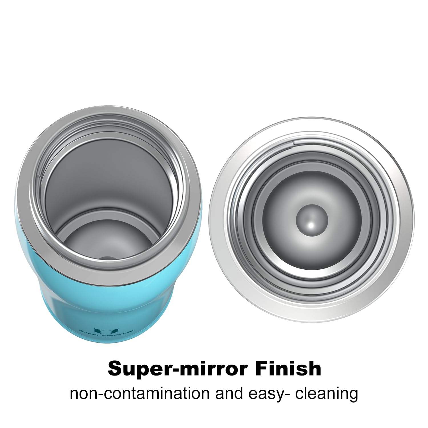 Super Sparrow Borraccia Termica Bambini, Acciaio Inox 18/8 Bottiglia Termica - 350ml - Senza BPA Tazza Termica, Borraccia Termica per Scuola, Sportiva, Bici, Campeggio, Palestra