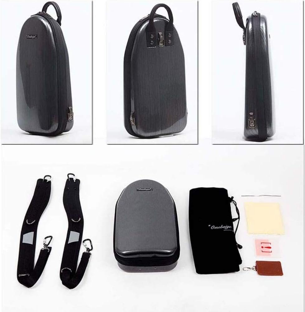 Profession bB Clarinet Bag High-grade Aviation Composite Material Hard Box Shock-absorbing Bb Clarinet Case Single Shoulder/Double Shoulders/Handheld Clarinet Box (Brushed Black bB Clarinet Case)