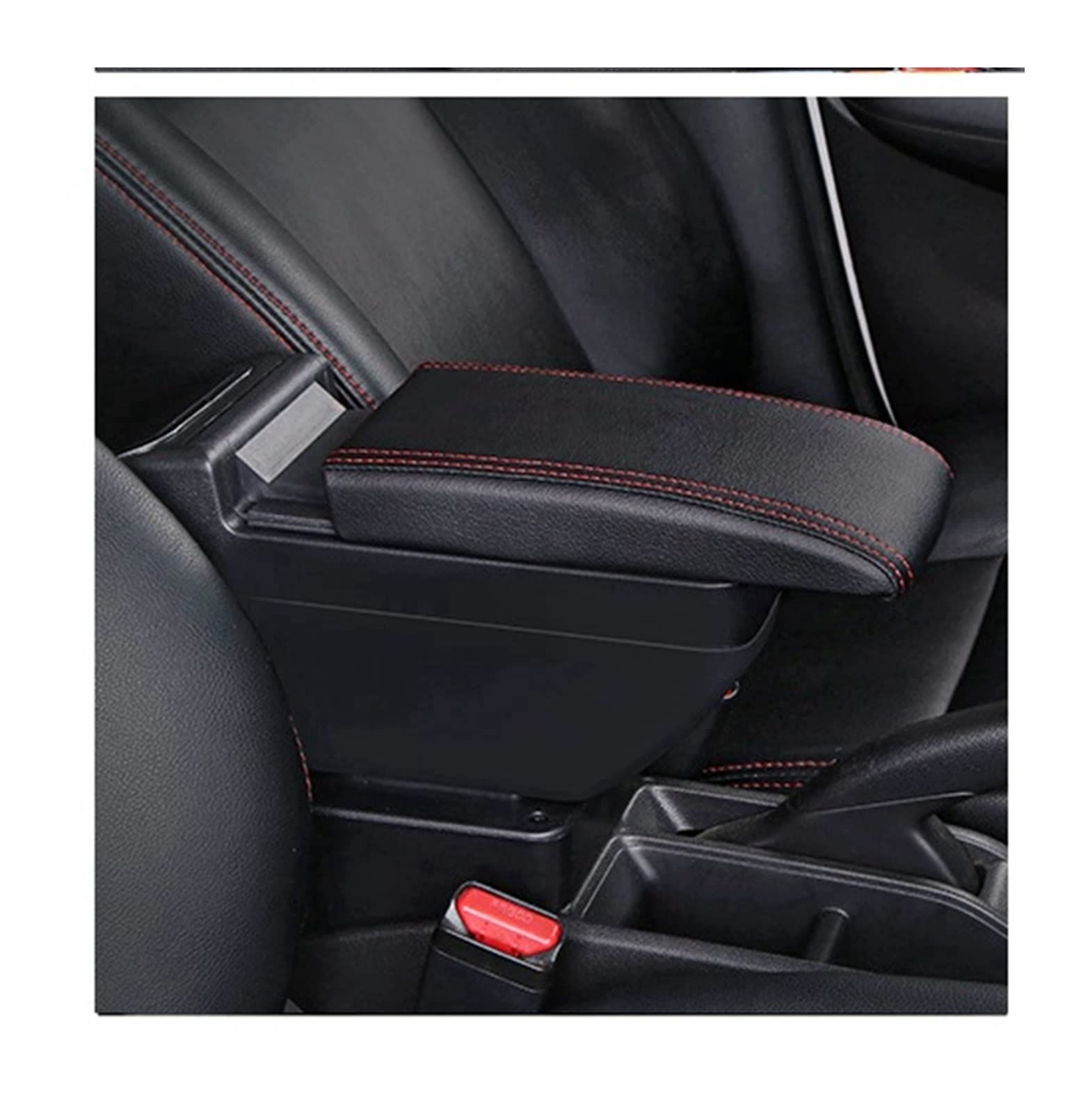 Dla Skoda Dla Octavia Mk3 A7 2014-2021 Dwuwarstwowy Chowany Środkowy Podłokietnik Ze Schowkiem Z Popielniczką Uchwyt Na Kubek USB Wielofunkcyjny Poręcz środkowy podłokietnik pudełko (Color :
