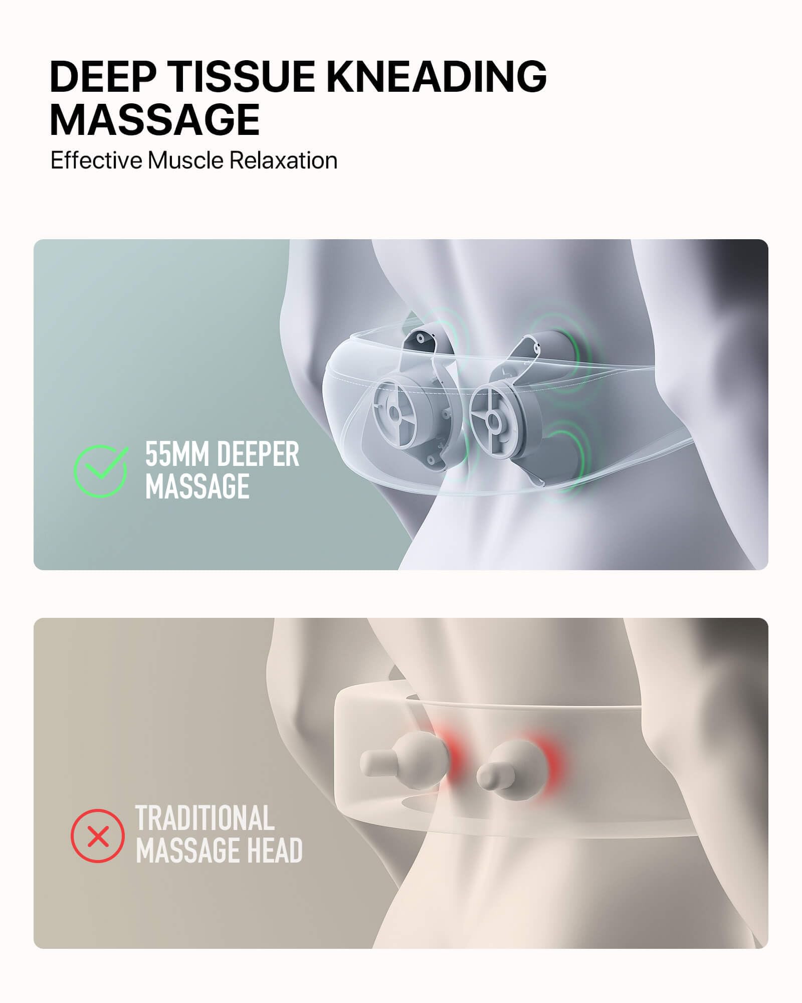 ALLJOY Cordless Shiatsu Neck Back Massager with Heat, Rechargeable 3D Kneading Massage Pillow, Deep Tissue Pain Relief, More Lightweight and Compact, Christmas Gifts for Women Men Mom Dad