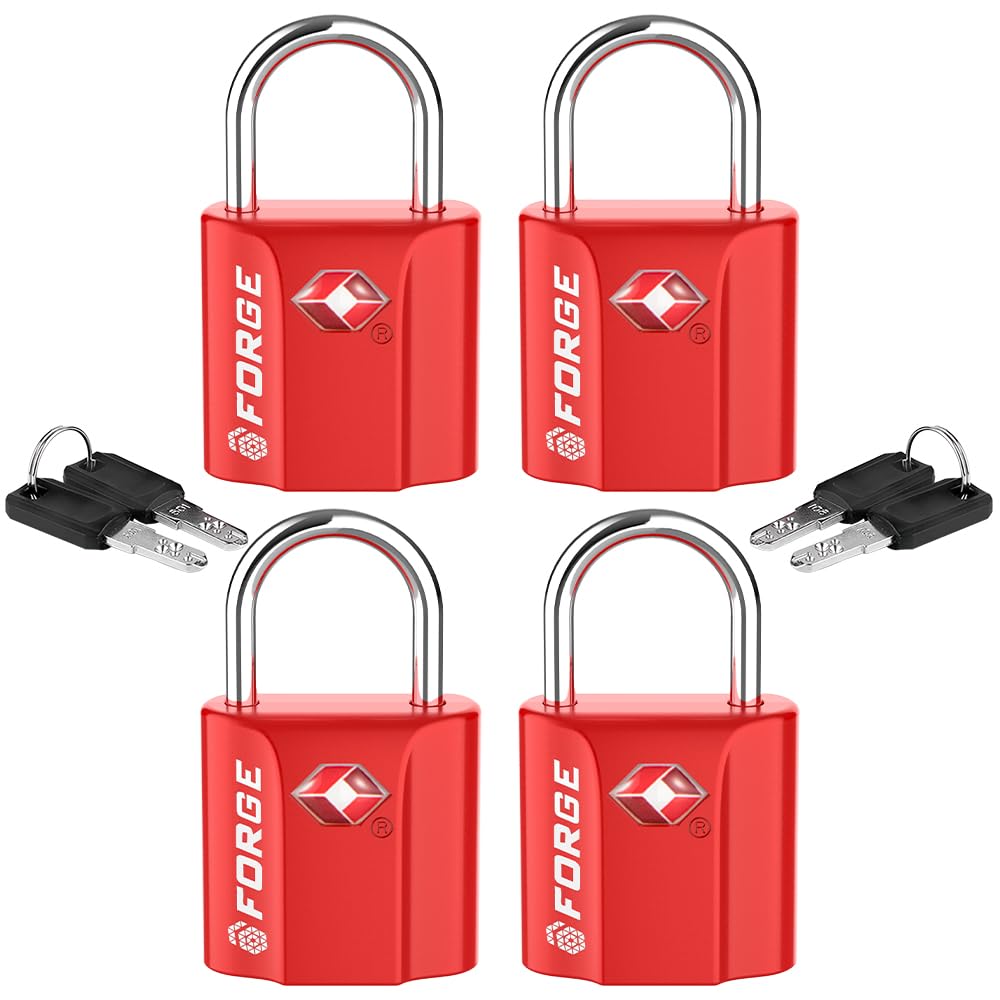 TSA Approved Luggage Locks, Ultra-Secure Dimple Key Travel Locks with Zinc Alloy Body