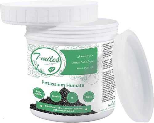 Miniatura 1 de T-MILES Fertilizante Humate de Potasio 1L - Mejora el suelo, el crecimiento y la resistencia de los cultivos, mejora el rendimiento y la calidad de