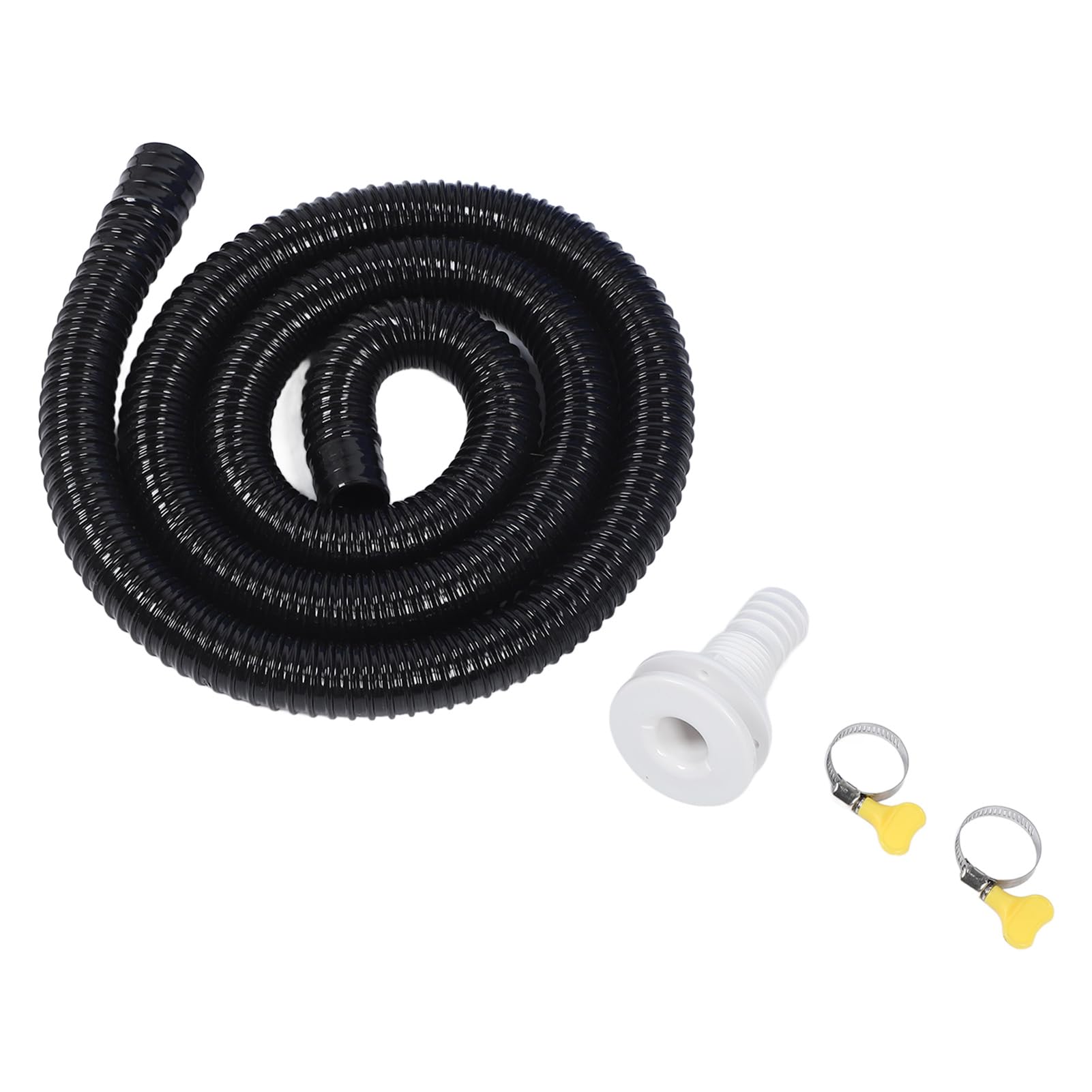 Kit d'installation de pompe de cale noir 1-1/8 pouces étanche, tuyau de pompe de cale à installation facile pour pompes de cale avec sortie de 1-1/8 pouces, kit de plomberie pour pompe de cale