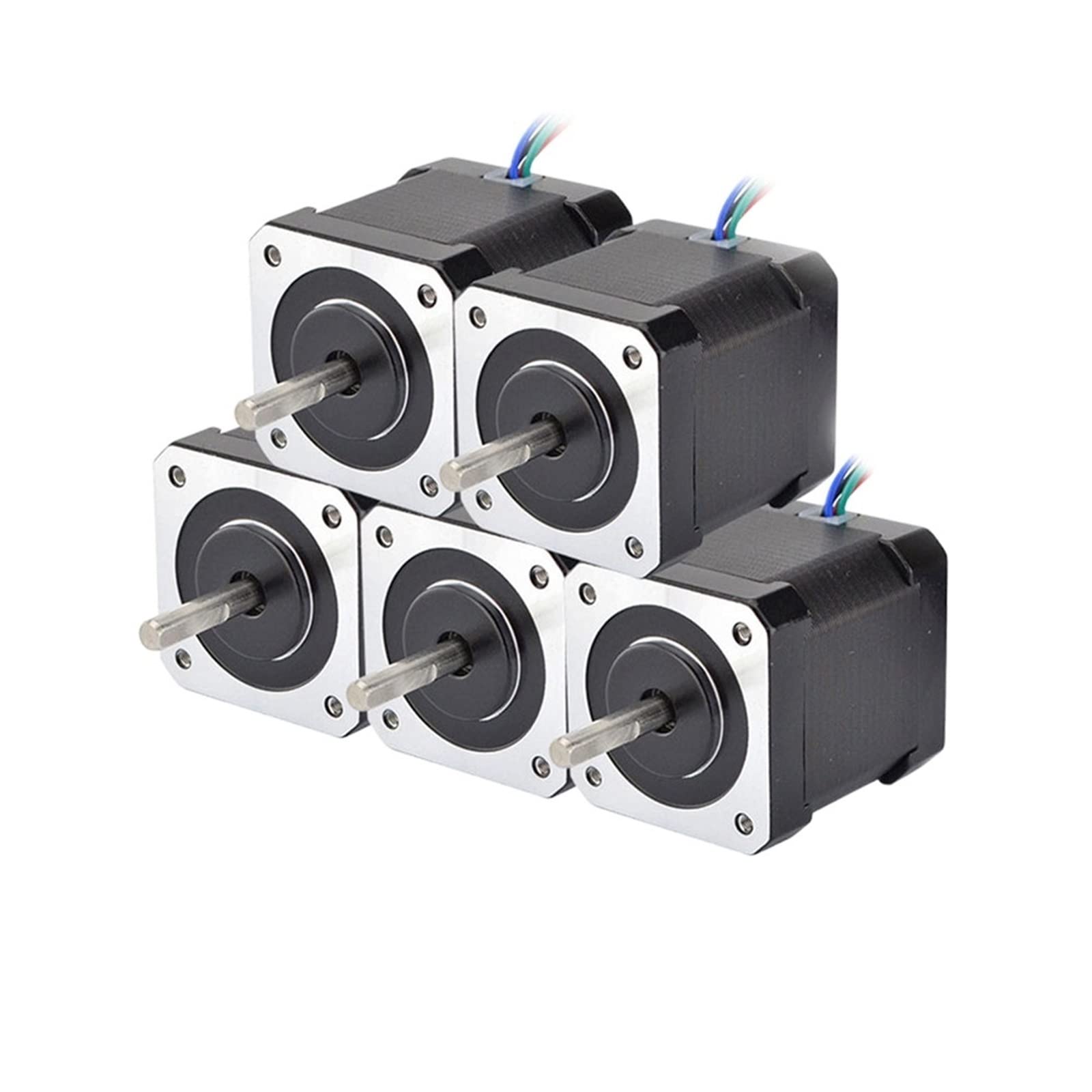 DOLUNTO 5pcs NEMA 17 Motore SPEPPER 4-STRADI 48mm 59ncm (84oz.in) 2A 1 m (1 7HS4801) Motore di Step NEMA17