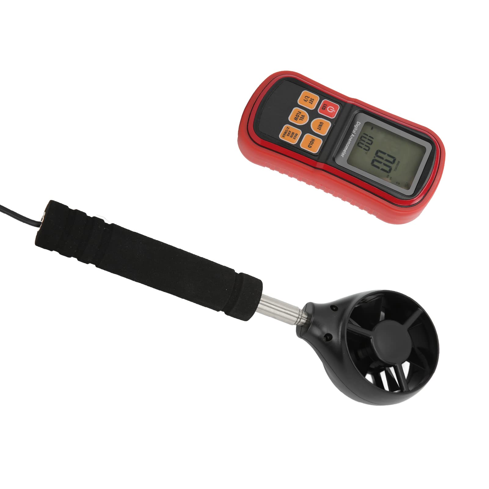 8909 Bardzo Dokładny Tester Prędkości Wiatru Ręczny Cyfrowy Anemometr do żeglarstwa Wędkarstwo Piesze Wędrówki Wiatr Wyświetlana prędkość i prędkość