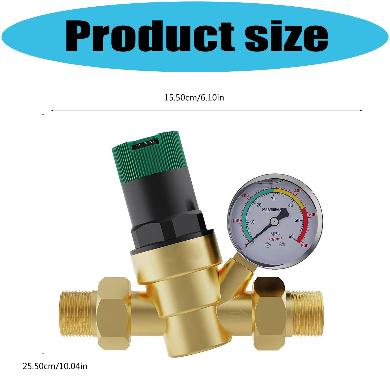 DN15 Wasserdruckregler-Ventile sorgen für stabile Durchflusse, verhindern Lecks, einfache Sicherheitsventile für Hauswassersysteme