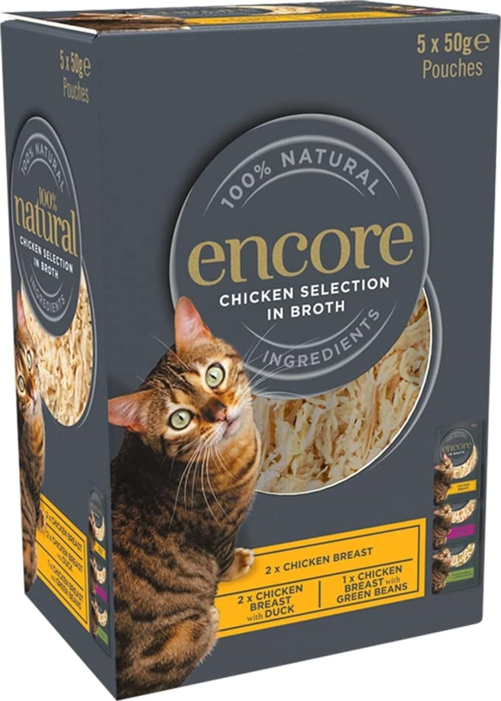 Encore Chicken Selection In Broth, 5 x 50 g