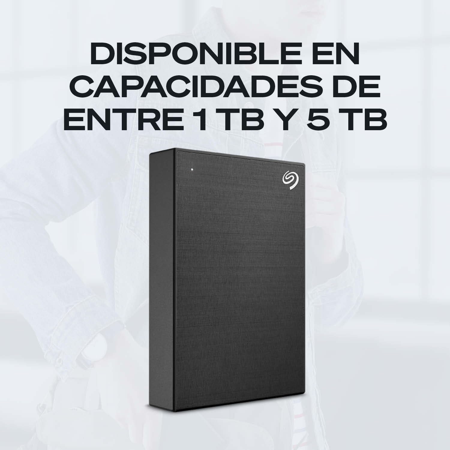 Seagate One Touch 5TB, con protteción de contraseña, disco duro externo portátil, PC, portátil y Mac, USB 3.0, Space Gray, incl. Rescue Services (STKZ5000404)