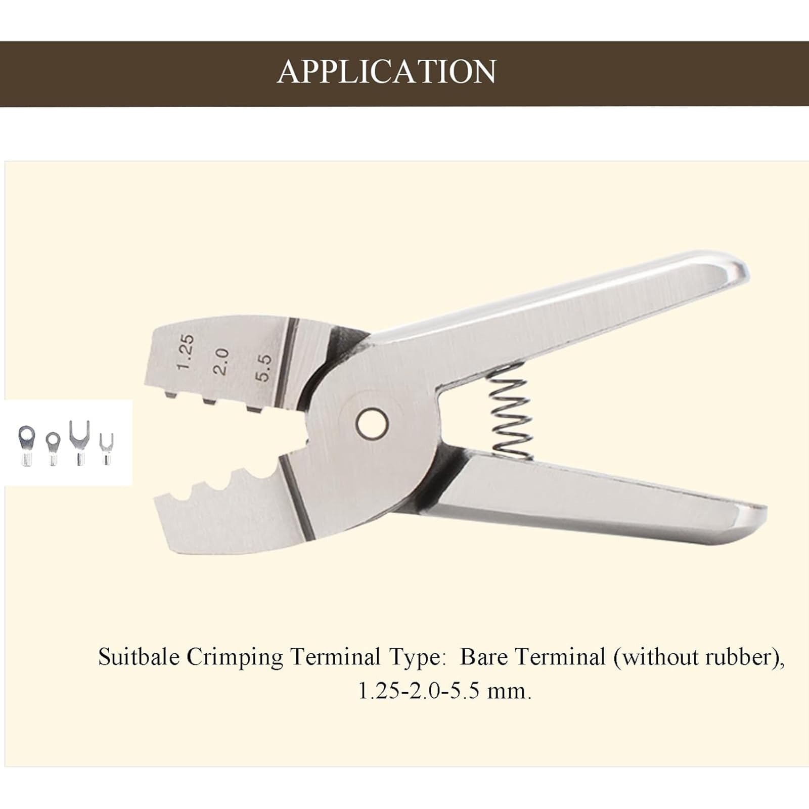 Alicates Neumáticos para Crimpar Terminales, Herramienta Manual para Crimpar Cables, Crimpadora Neumática De Cables, Alicates para Terminales Aislados Desnudos De 1,25-2,0-5,5 Mm