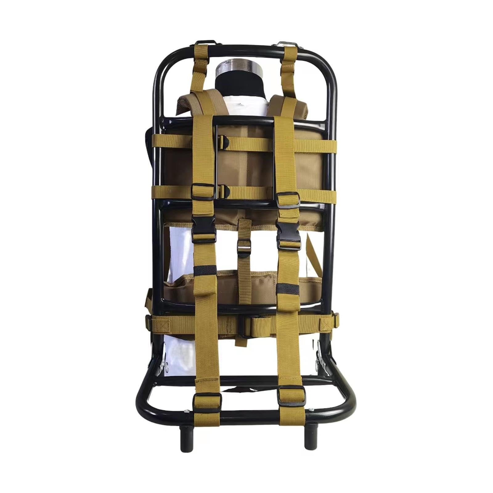60 Kg Schwerer Rucksackrahmen, Leicht, Tragbar, Faltbar, für Ausrüstung bei Outdoor Aktivitäten Und Camping, Khaki