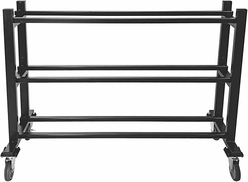 Miniatura 20 de Champion Sports Deluxe Heavy Duty Basketball Storage Cart with Locking Swivel Caster Wheels (Black)