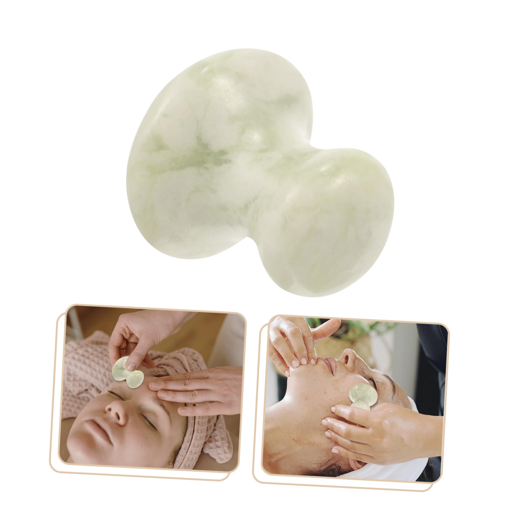 VALICLUD 5 Piezas Masajeador De Piedras En Forma De Seta Arruga Masaje Facial Cepillo Corporal Para Rodillo Masajeadores Faciales Masajeador Facial Herramienta De Raspado Facial Jade