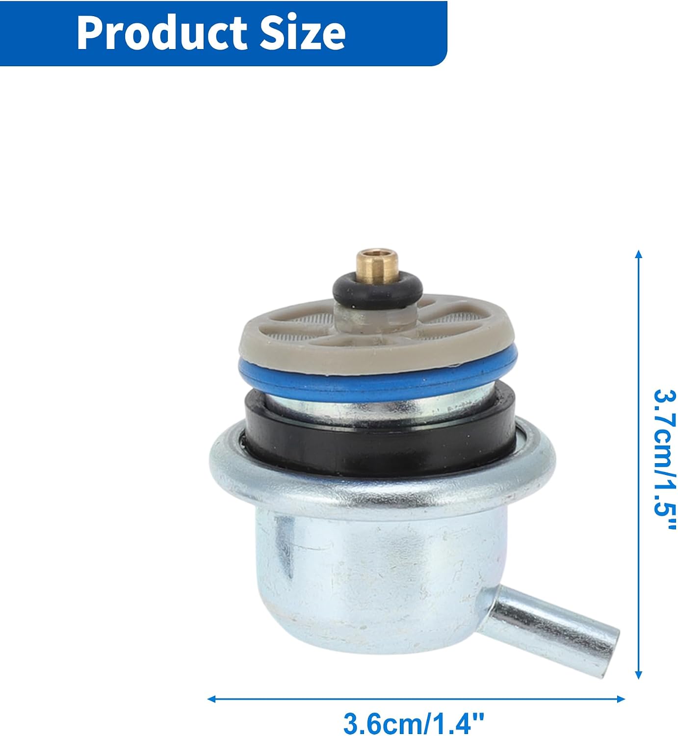 Motoforti Fuel Pressure Regulator with Vacuum Tube for Chevrolet Silverado Express Tahoe for GMC Sierra Savana 1500 2500 3500 Yukon for Hummer H2 No.89060418/17113556/12583236