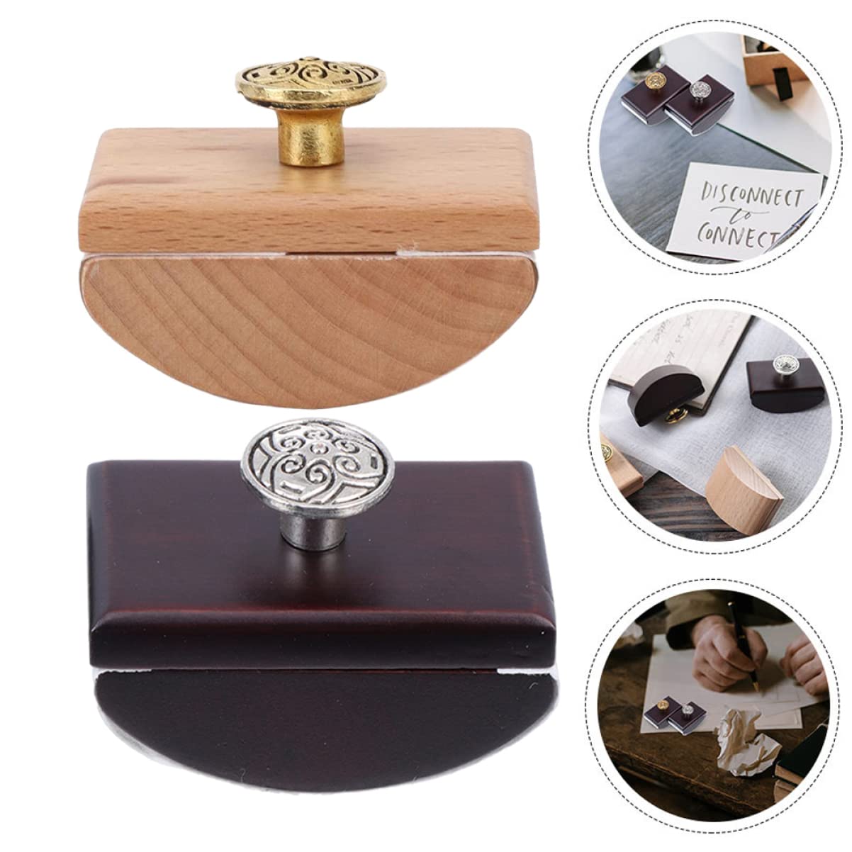 NUOBESTY 10pezzi Blotter Legno Portatile Per Calligrafia Strumento Assorbente Inchiostro Per Timbri e Scrittura Rapida Assorbente e Riutilizzabile Color Legno Naturale