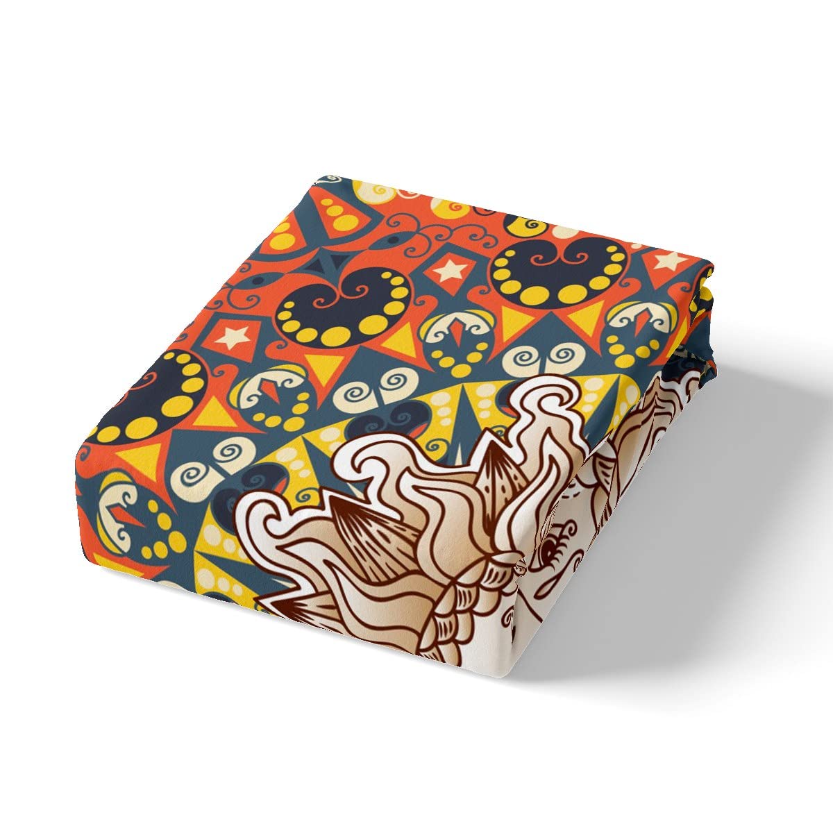 Sun and Moon - Set copripiumino in 100% cotone, per letto super king size, per bambini, stile bohémien, per ragazzi e ragazze, set di biancheria da letto traspirante, colore: bianco galassia