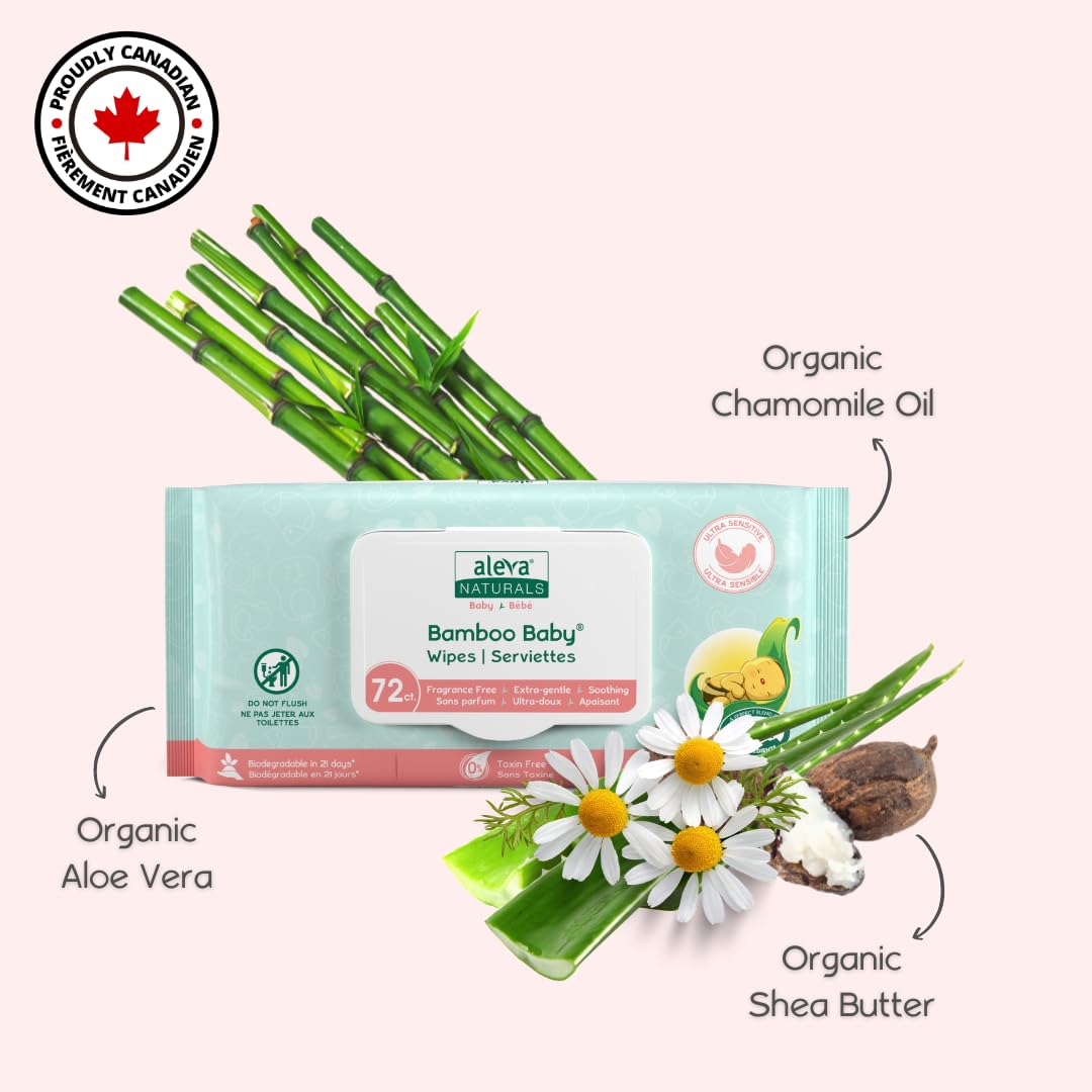 Aleva Naturals Bamboo Baby Sensitive Wipes, 432 Count by Aleva Naturals