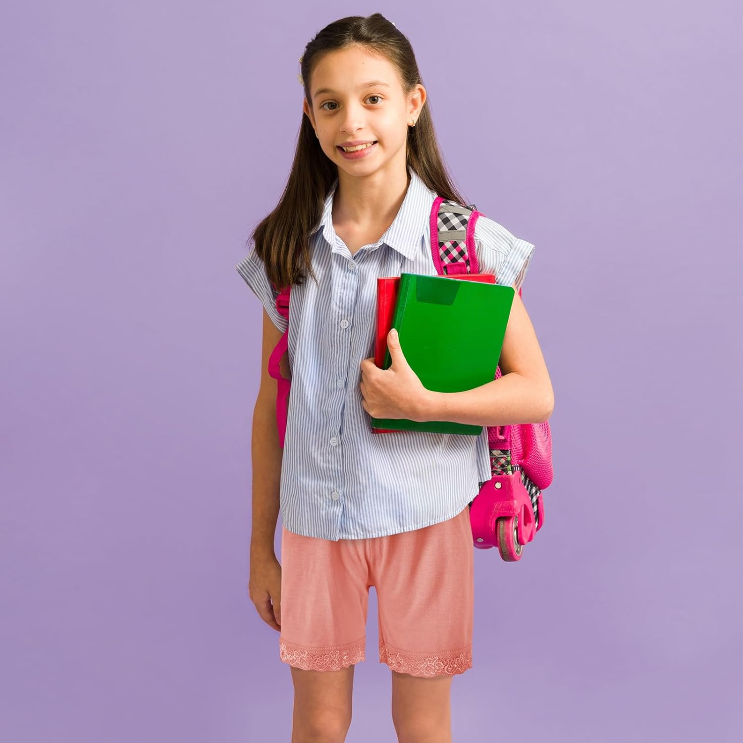 Boyiee 8 Pack Girls Shorts Toddler Bike Dance Gymnastics Yoga Safety Active Under Dress Shorts - Image 2