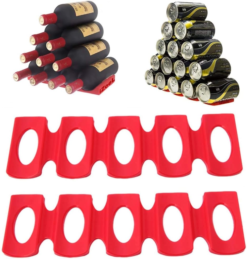 iZoeL Bottle Stacker Fridge Wine Rack Beer Can Holder Organiser, hold