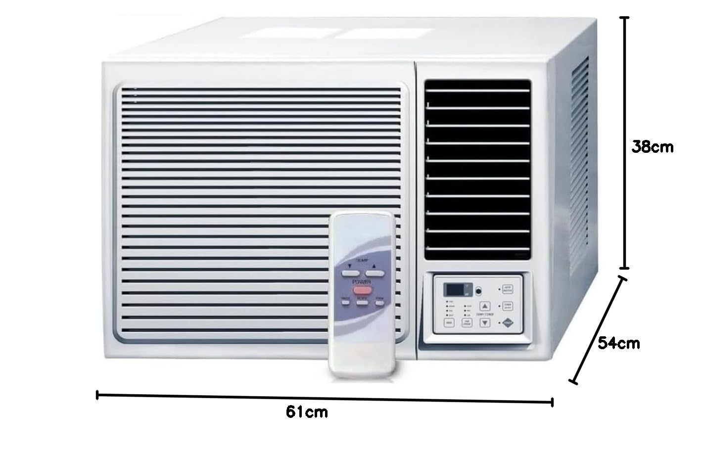 Climatizador monobloque para empotrar con ventana, 12000 BTU, eficiencia energética A/A, aire acondicionado para ventanas de bajo consumo con mando a distancia, ACW7-12