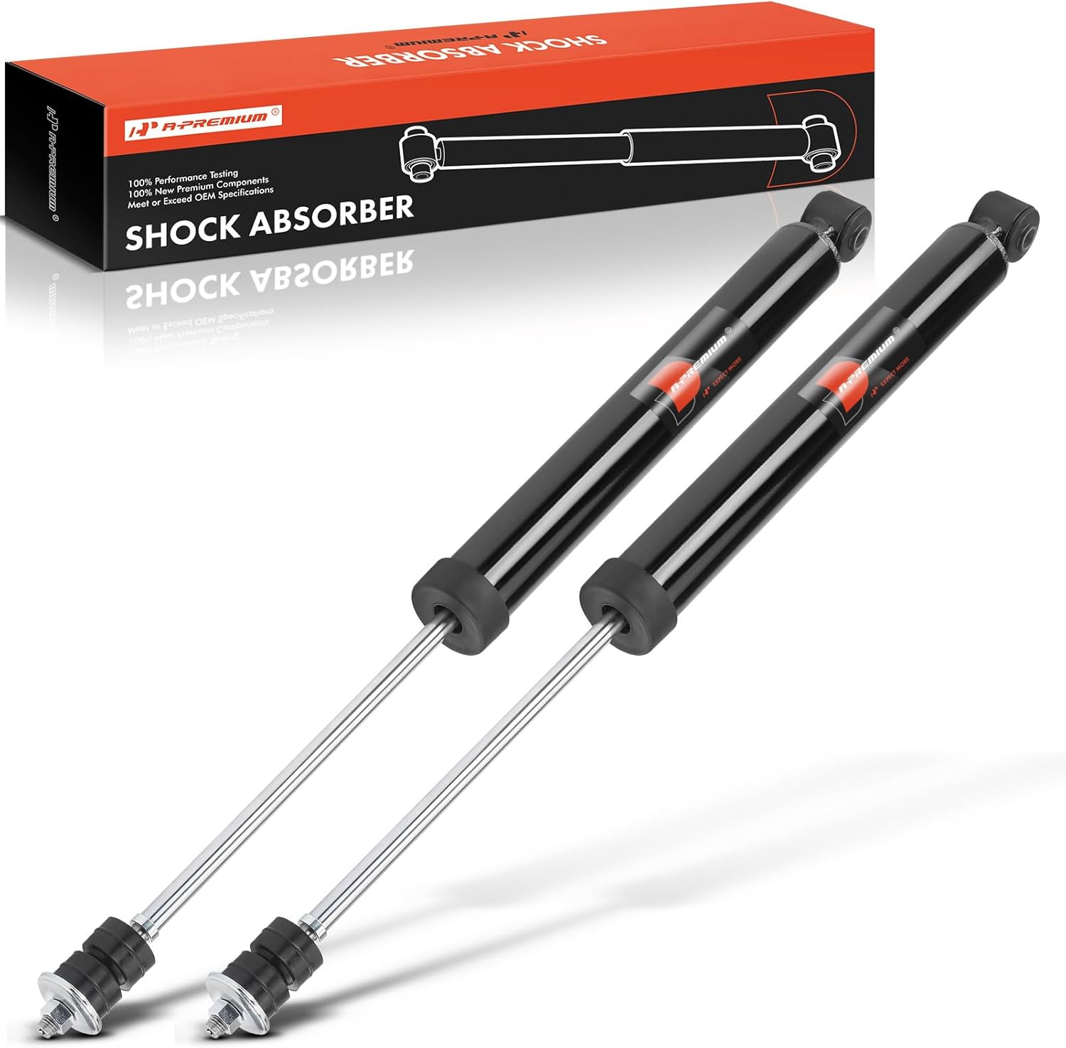 A-Premium Rear Pair (2) Shock Absorber Compatible with Mitsubishi Mirage 2014-2015/2017-2023, Driver and Passenger Side