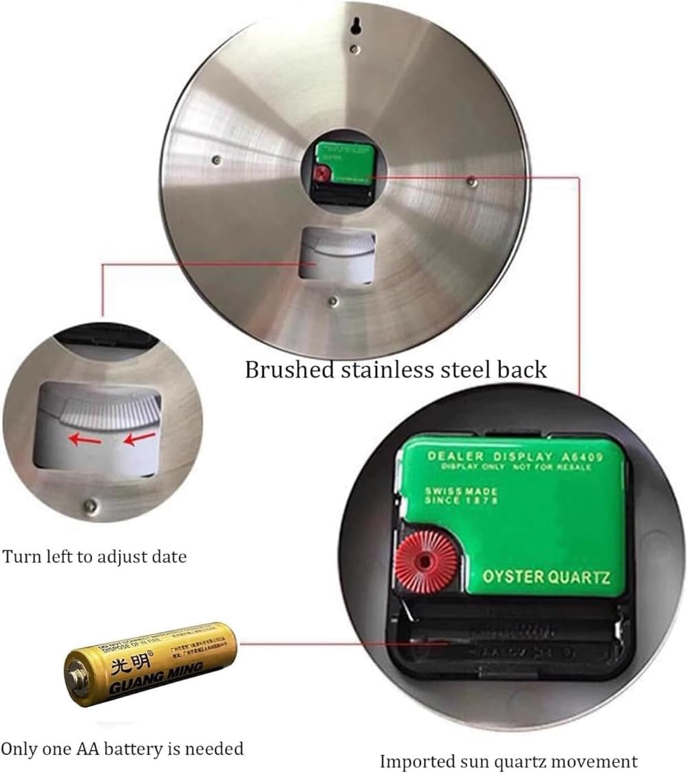 Amazon.co.jp: FUMAOYU ロレックス風 壁掛け時計 デイトナデザイン