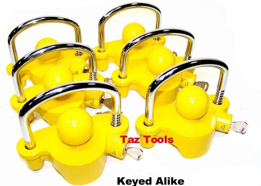 Eagle King 6pcs Hitch Lock Universal Coupler Trailer Lock fits 1-7/8" 2" 2-5/16" Keyed Alike