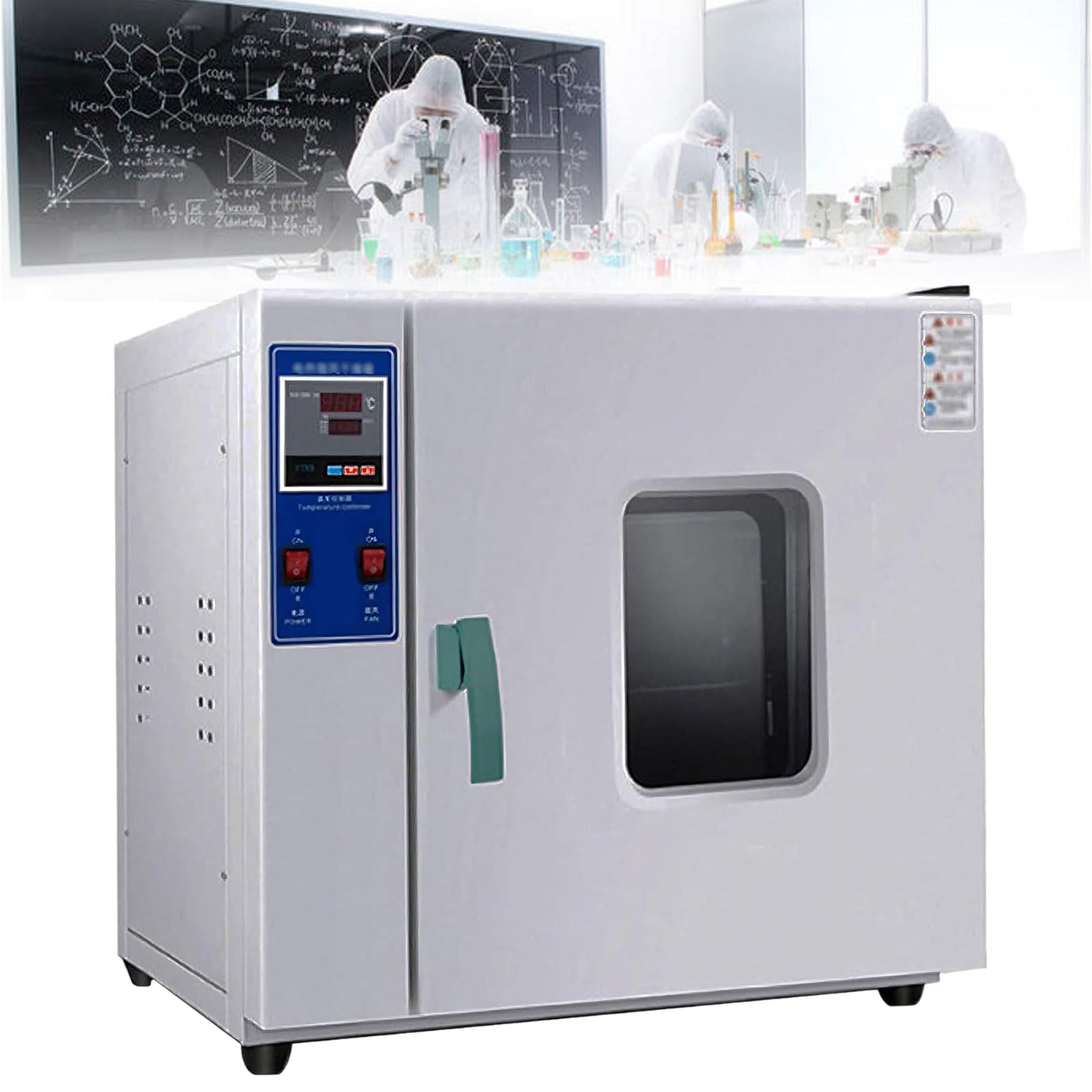 Horno De Secado por Aire Comprimido De 500W-Control Temperatura PID, Horno Laboratorio De Convección Aire Forzado para La Industria Química Y Electrónica, RT+50-250℃/220V-50Hz