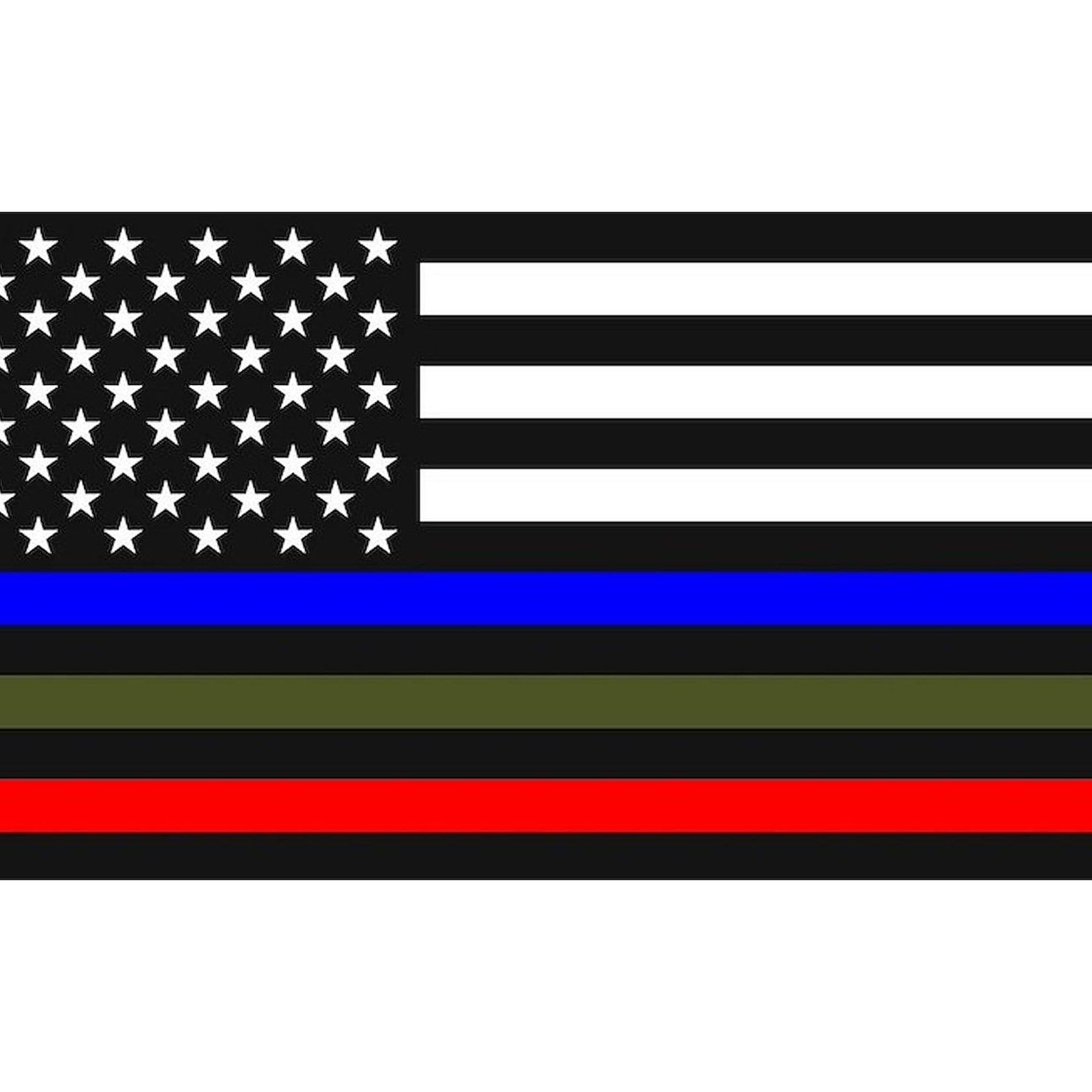 CafePress Thin Blue Line USA Flag Red, Blue And Gree 4