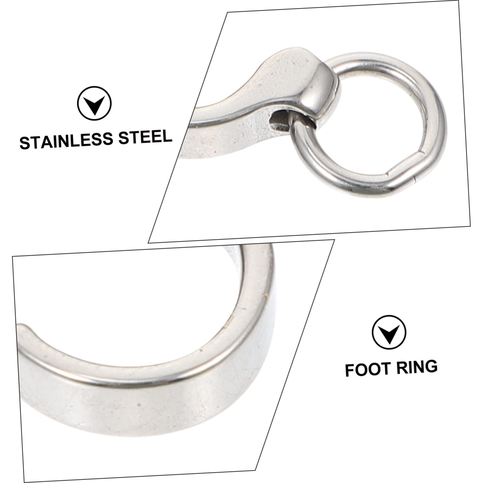 1 Pair of Stainless Steel Parrot Open Foot Rings Lightweight Bird Leg Chains for Pet Parrots Ideal for Cockatiels Macaws and Budgies - Image 4