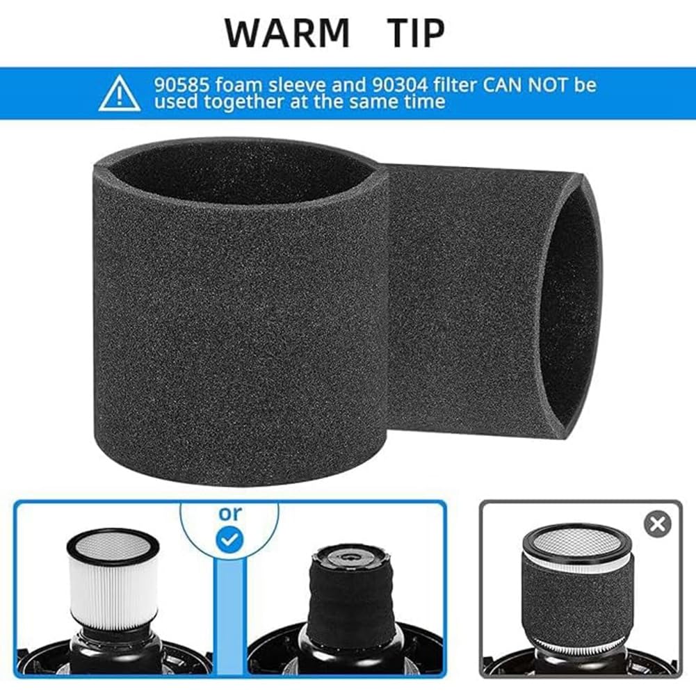 3 Stück 90585 Schaumfilter Für Nass-/Trockensauger – Passend Für Shop-Vac, Vacmaster, Genie