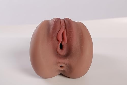 Masturbador masculino realista, coño de bolsillo marrón para placer intenso, muñeca sexual, caricia masculina con vagina, juguete sexual masculino