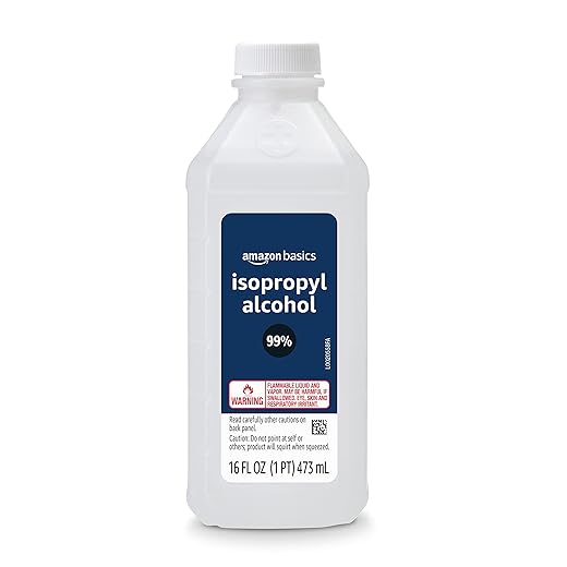 Amazon Basics 99% Isopropyl Alcohol First Aid For Technical Use,16 Fluid Ounces, 1-Pack (Previously Solimo)