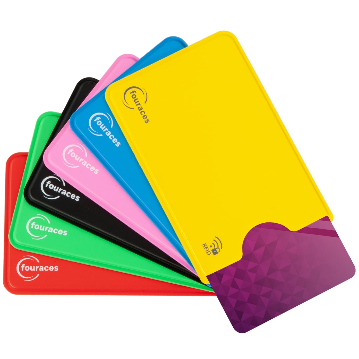 fouraces 6x etui ochronne z blokadą RFID – różne kolory – zabezpieczenie przed kradzieżą danych – etui NFC – etui na karty kredytowe i karty EC, etui na karty EC na karty bankowe