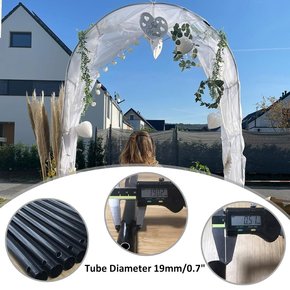 ROSENBON Metall Rankhilfe Garten Rankhilfe robust Bronze Kletterpflanzenstütze für Hochzeiten & Events 80x200cm/140x230cm (B180xH220cm) - Ideal für Gartendeko