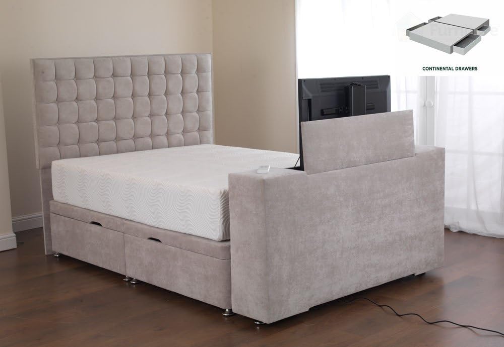 Furniture Expressions Sweet Dreams Image Classic Divan TV Bed - PT Continental - Angora - King Size