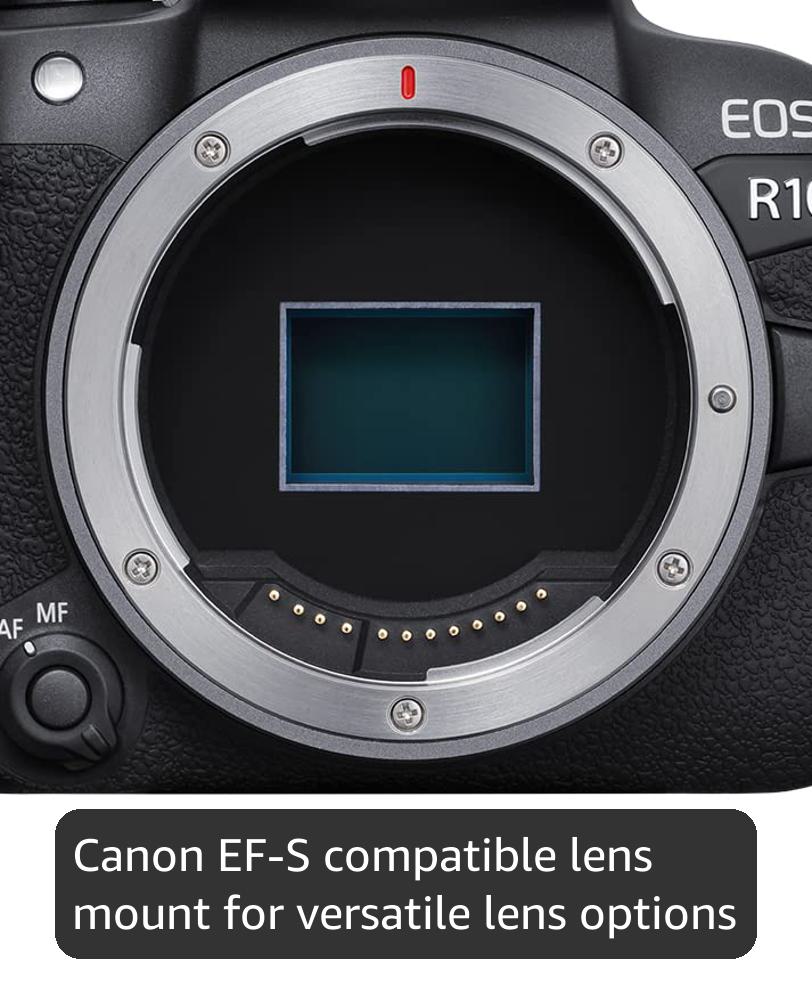 Canon EOS R10 24.2MP Mirrorless Digital Camera Body (APS-C Sensor, 23 FPS, Next Gen Auto Focus, Next Level Image Stabilisation, 4K) Black