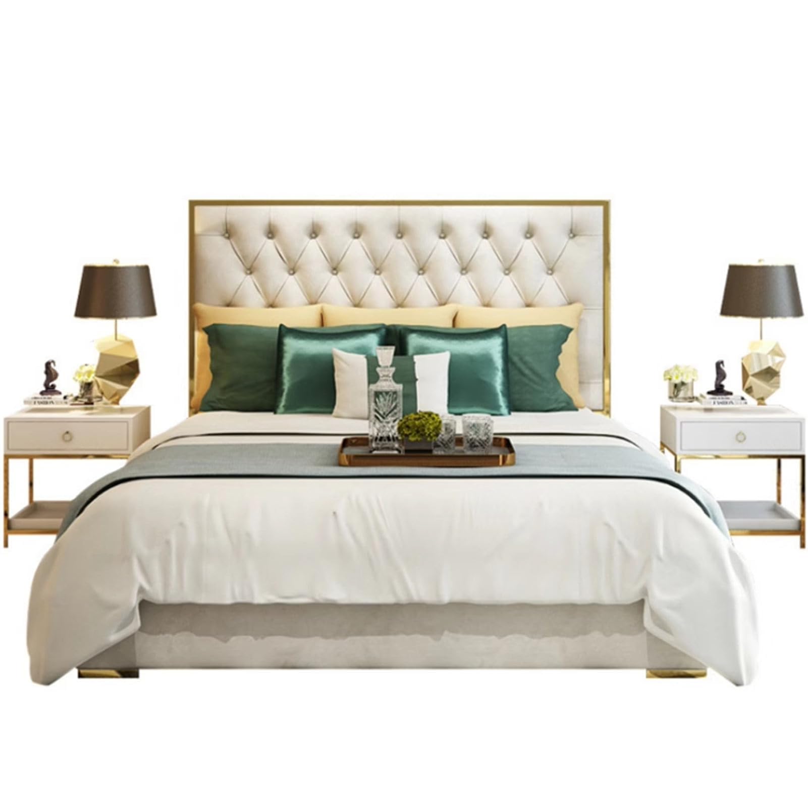 King Size Modern Genuine Leather Wood Bed Upholstered Platform Bed Frame with Headboard and Lift Up Storage No