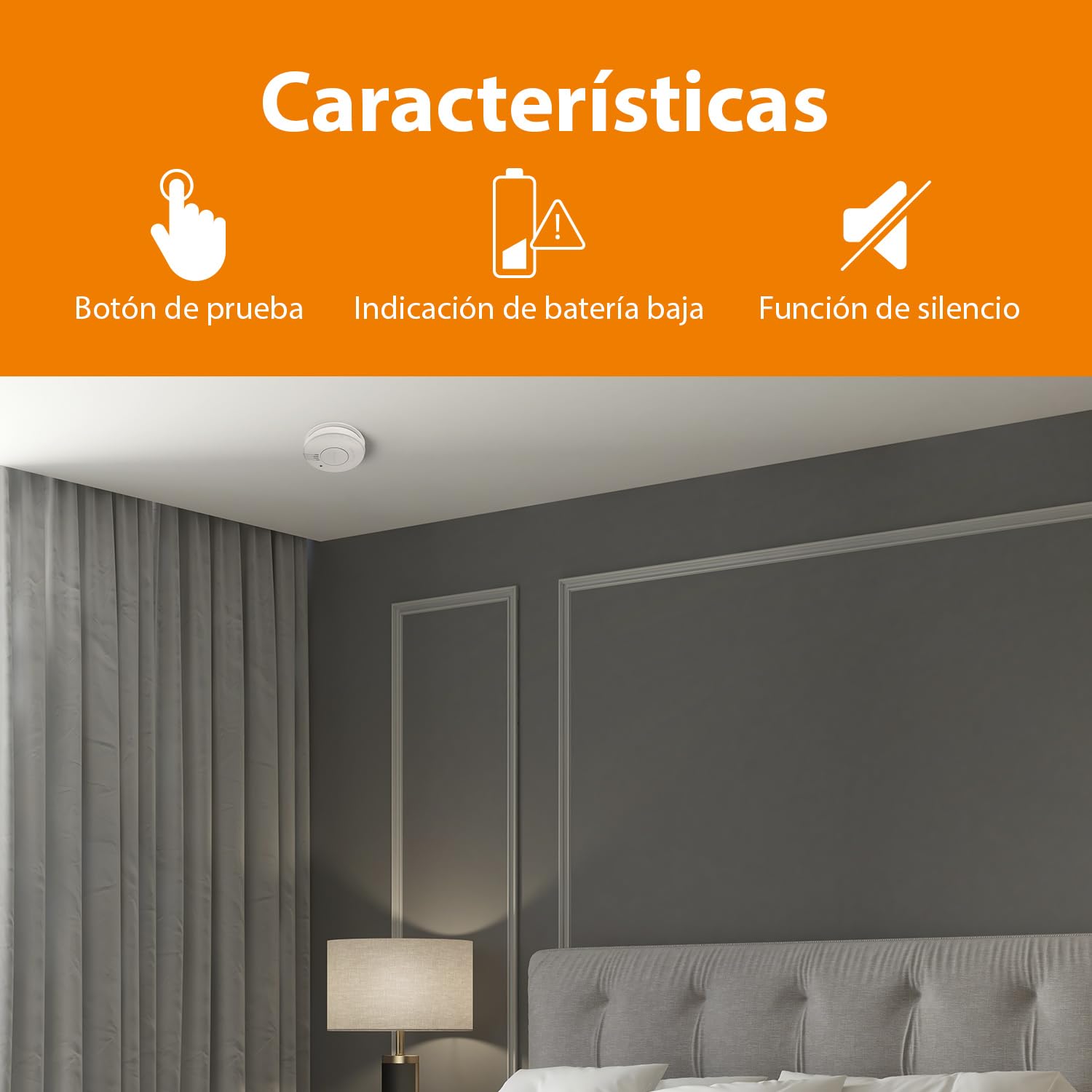 Smartwares Juego de 2 detectores de Humo- Sensores ópticos 10 años - Pilas reemplazables 5 años - FSM-11517