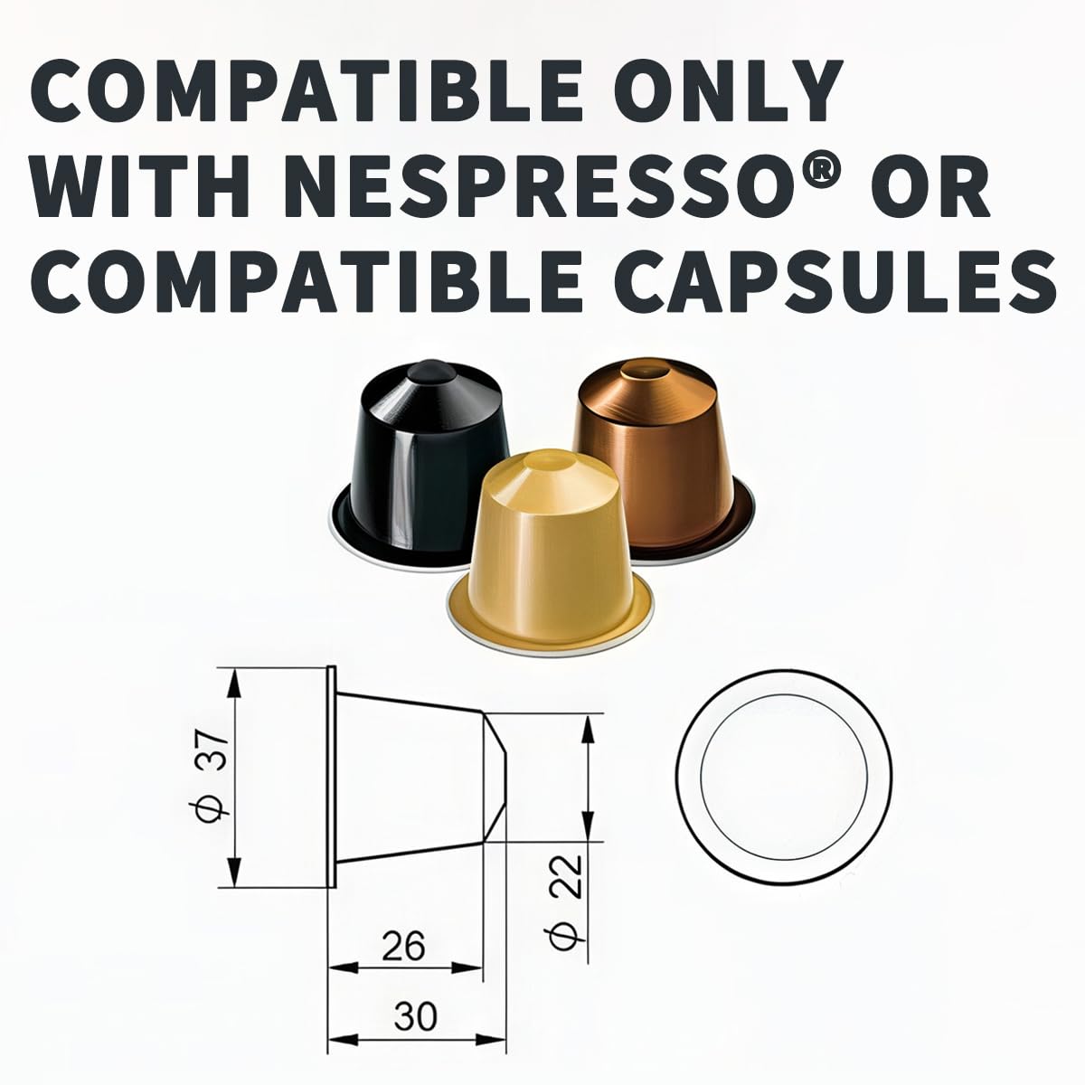 Generico Supporto Verticale Capsule Caffè Doppia Faccia, Dispenser Cialde da Appoggio Salvaspazio, Contenitore per Capsule Compatibile con Nespresso Original – Fino a 40 Capsule, Nero