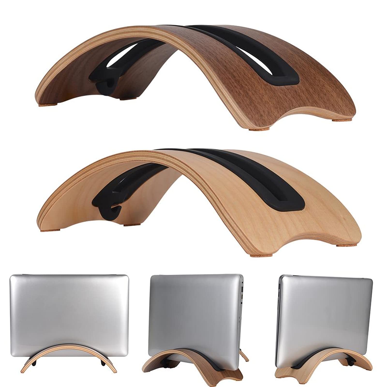 Supporto per Staffa Supporto per Laptop da Tavolo Verticale in Legno per Computer Notebook,