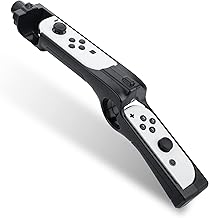 FANPL Game Gun for Nintendo Switch & Switch OLED Joy Con, Controller Grip for Hunting Simulator, for Wolfenstein 2, for Splatoon, for Big Buck Hunter Arcade and Other Switch Shooting Games - Black