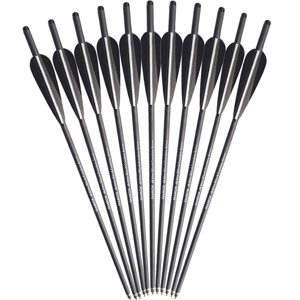 Flèches d'arbalète en Carbone Boulons de 20 Pouces Boulons d'arbalète 22 Pouces Flèches de Chasse Flèches de Carbone 18 Pouces pour Arbalète 12 Boulons par Paquet